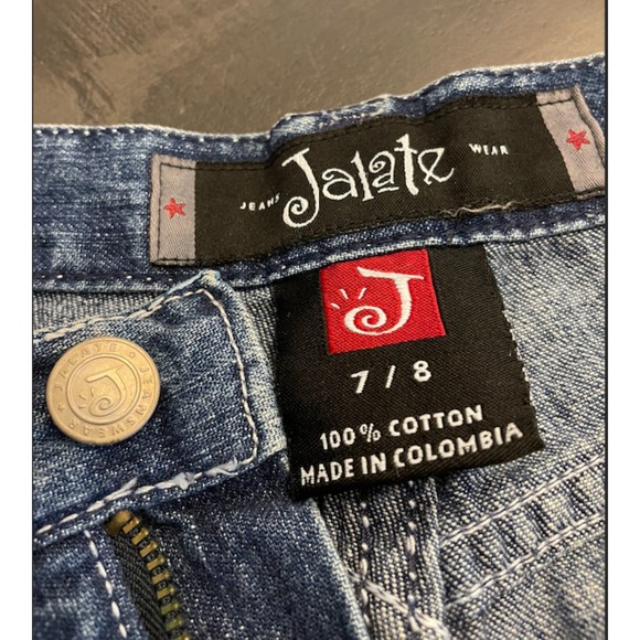 Jalate Vintage 90's Capri Crop Jeans Zebra Print Trim - Sz 7/8 Juniors - Picture 12 of 13